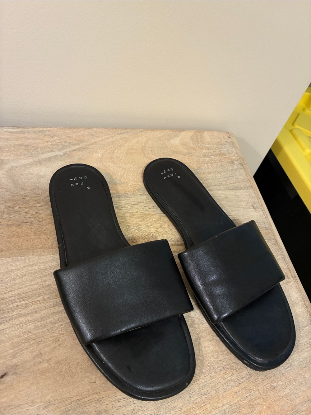 Black Slide Sandals for Women